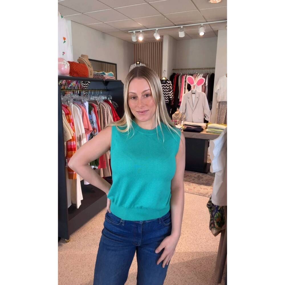 NEW COLORUSH shaka tank top in jade